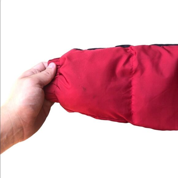 Vintage 2011 Tommy Hilfiger Reversible Jacket Large Black Red BIG LOGO - Picture 10 of 15